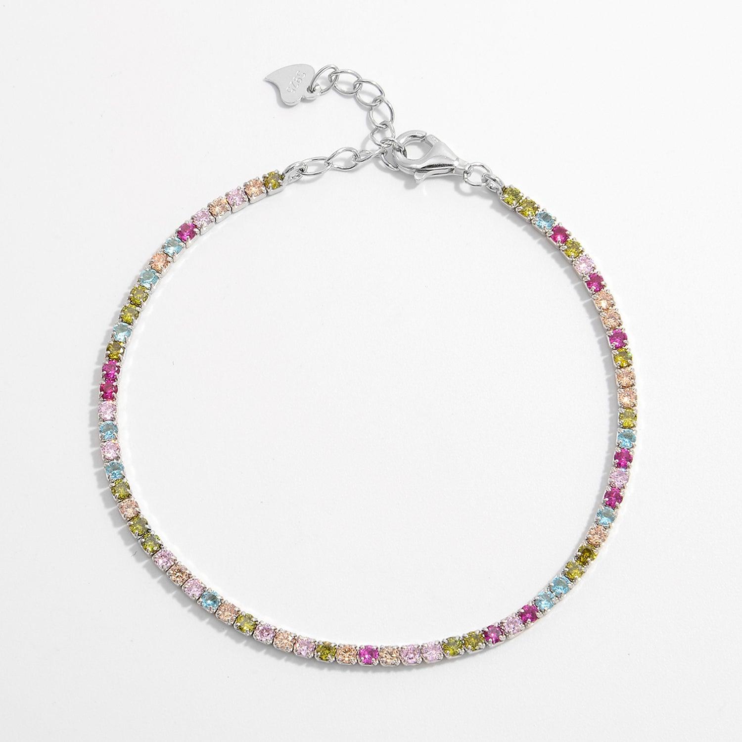 Inlaid Zircon 925 Sterling Silver Bracelet Carauana Store