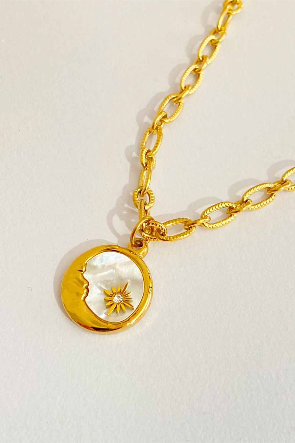 Round Pendant Stainless Steel Necklace Carauana Store