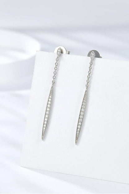 Elegant Moissanite 925 Sterling Silver Drop Earrings Carauana Store