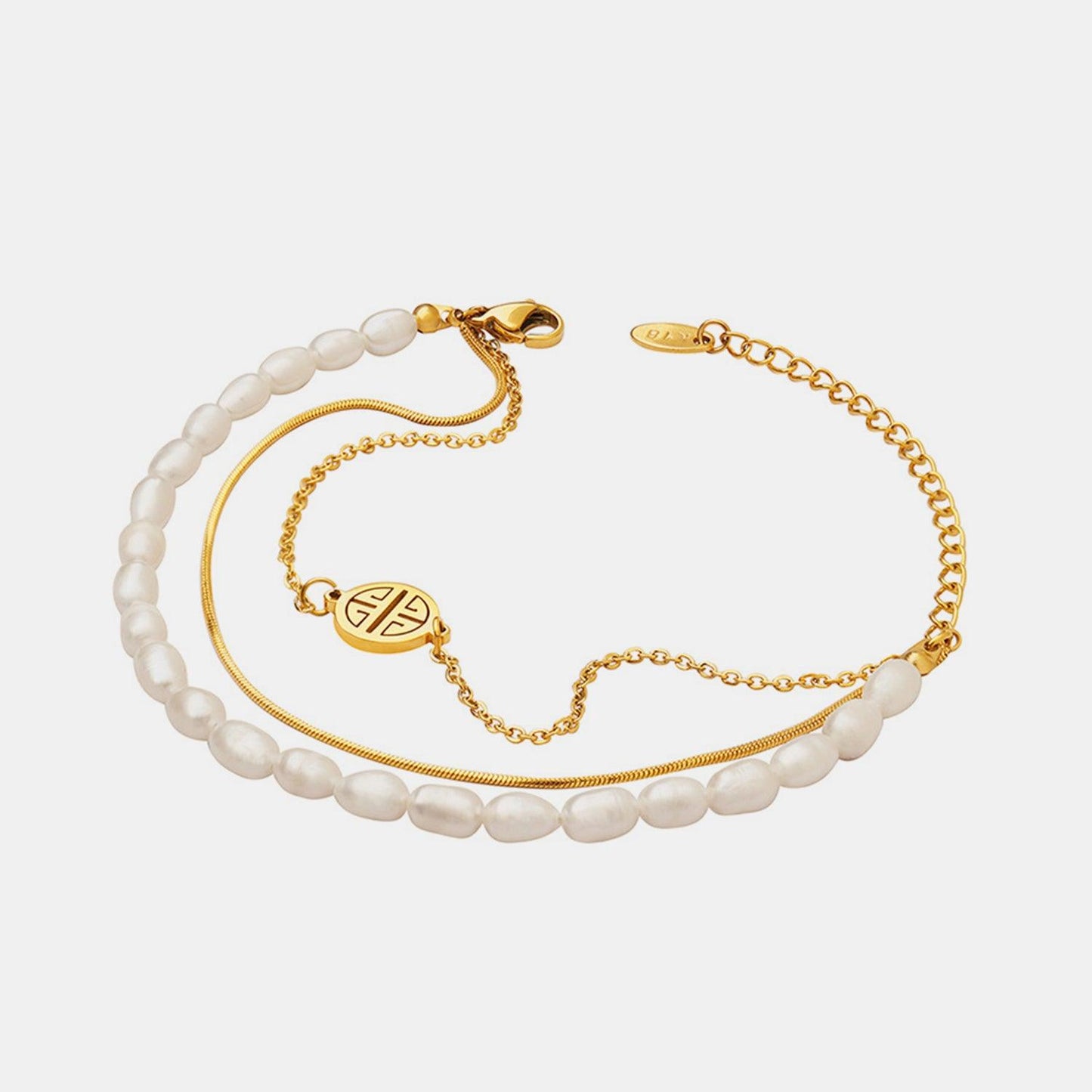 Titanium Steel Three-Layered Pearl Bracelet Carauana Store