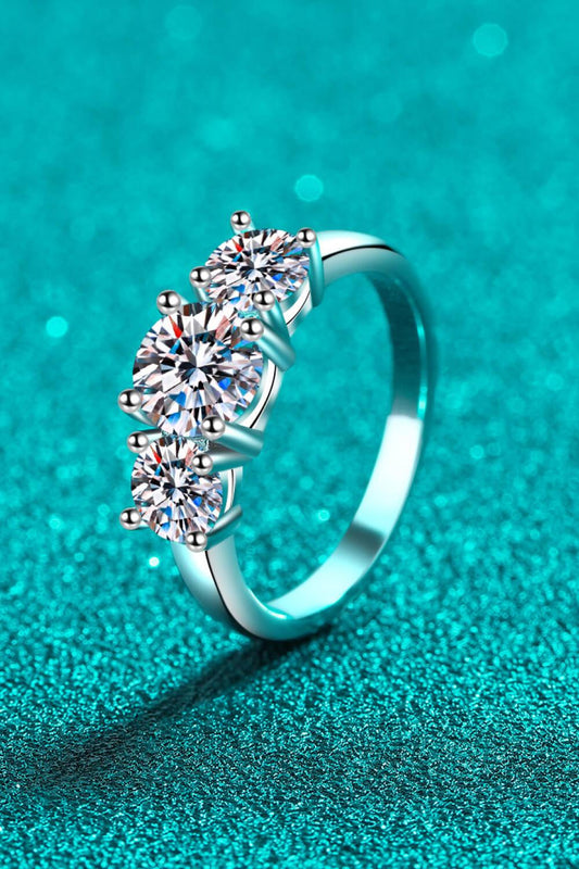 Stylish 925 Sterling Silver Moissanite Ring Carauana Store