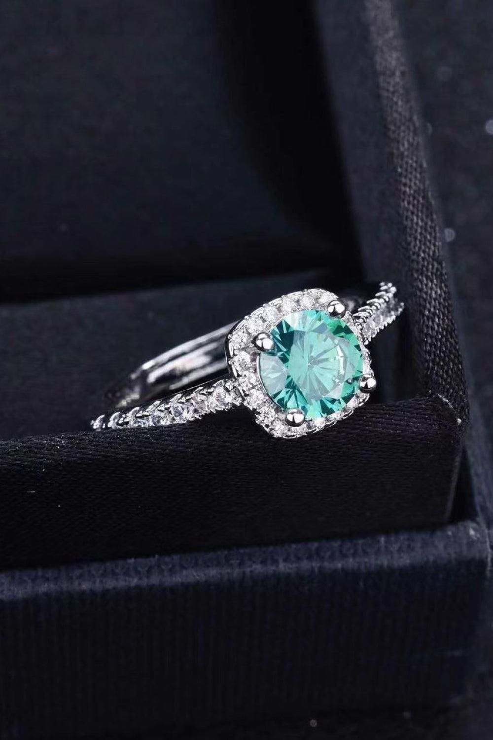 Adored 3 Carat Moissanite Platinum-Plated Cluster Ring Carauana Store