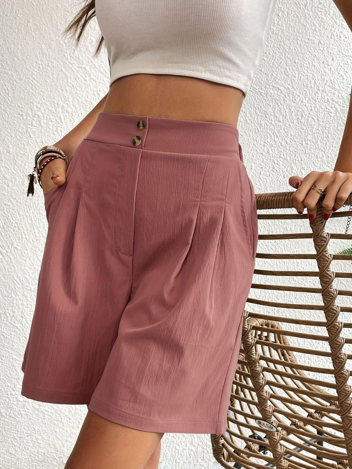 High Waist Shorts with Pockets Carauana Store