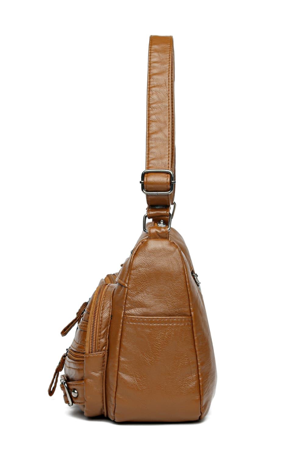 Multi-Pocket PU Leather Crossbody Bag Carauana Store