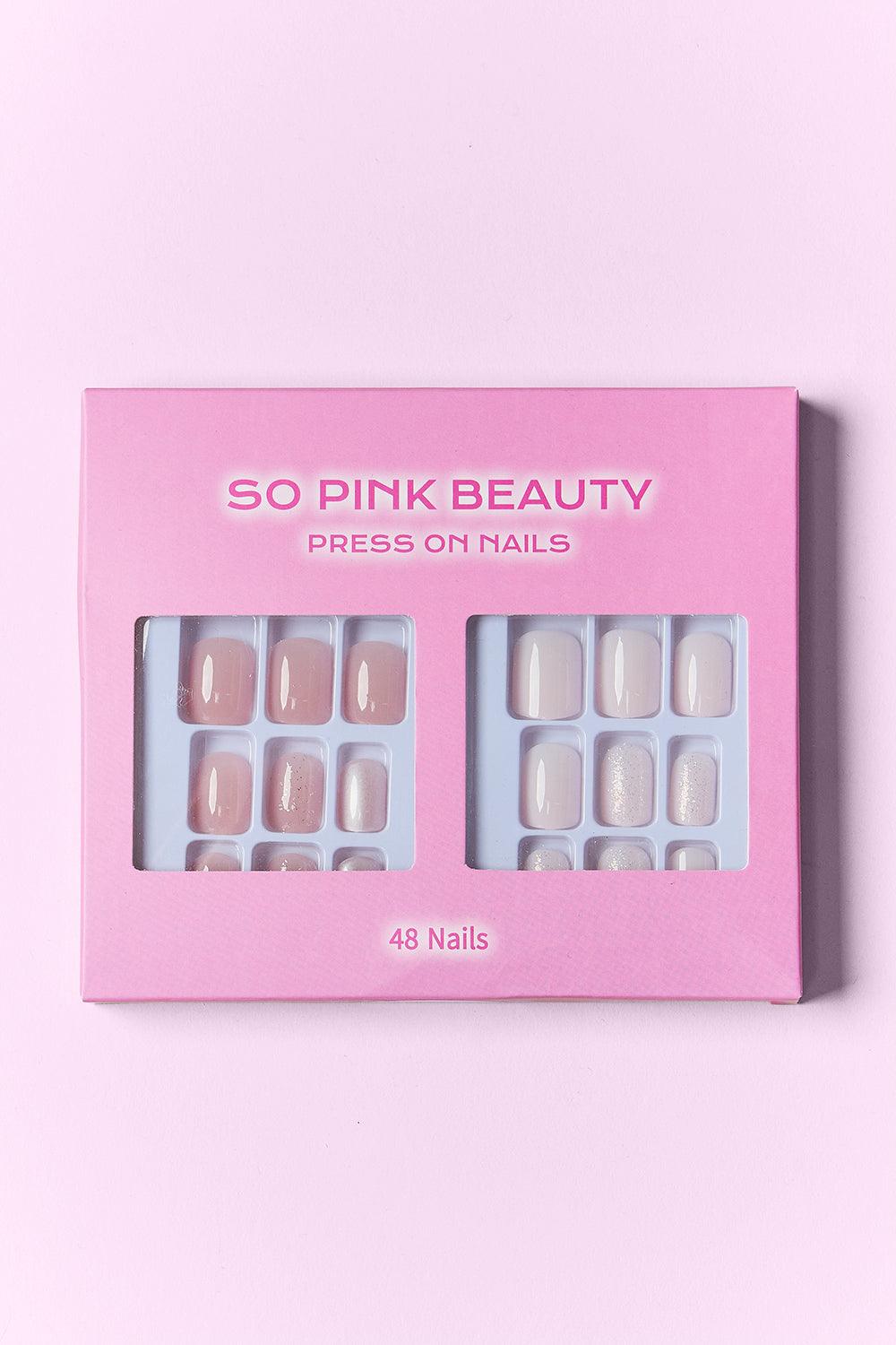 SO PINK BEAUTY Press On Nails 2 Packs Carauana Store
