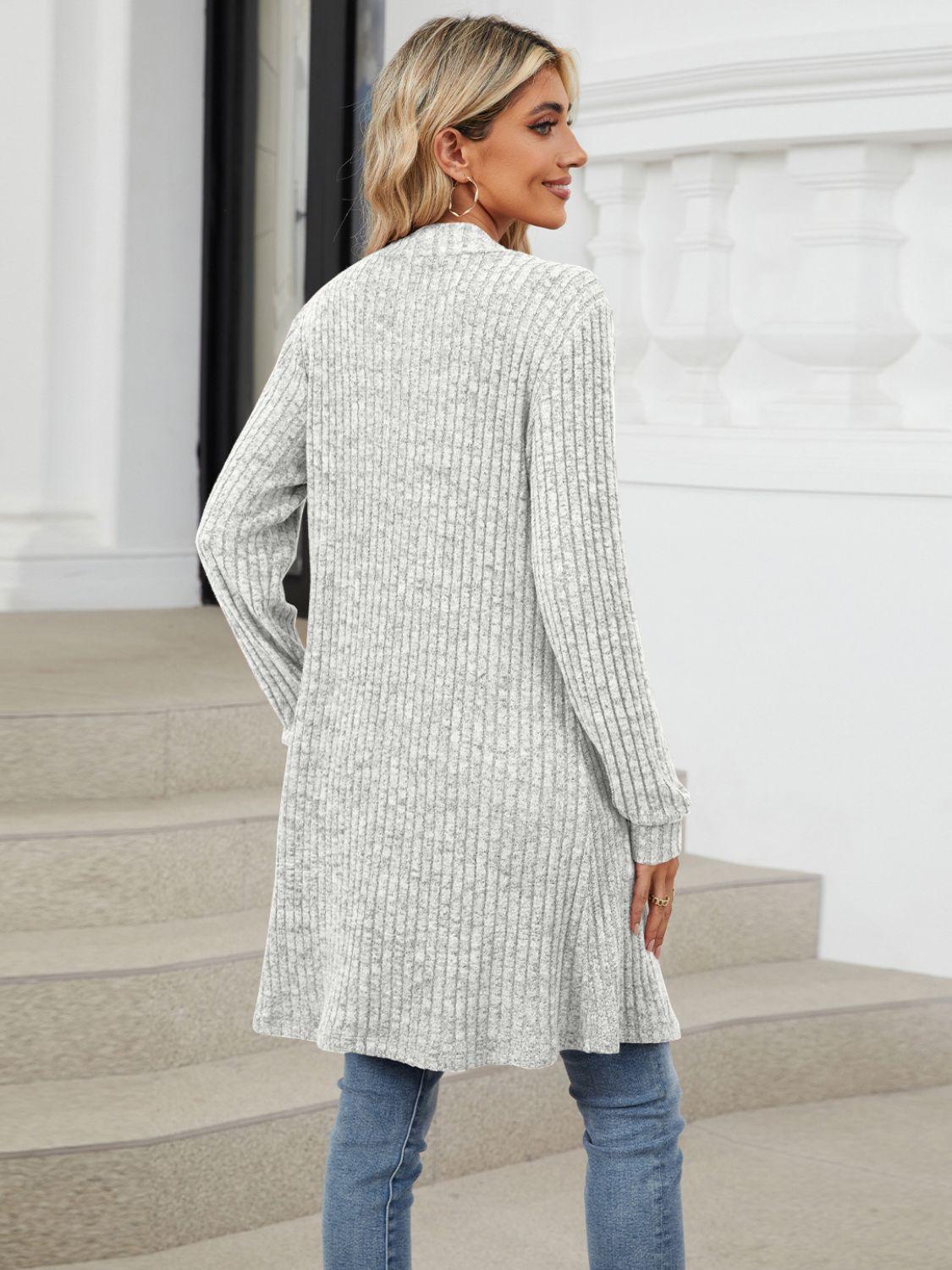 Open Front Long Sleeve Cardigan Carauana Store