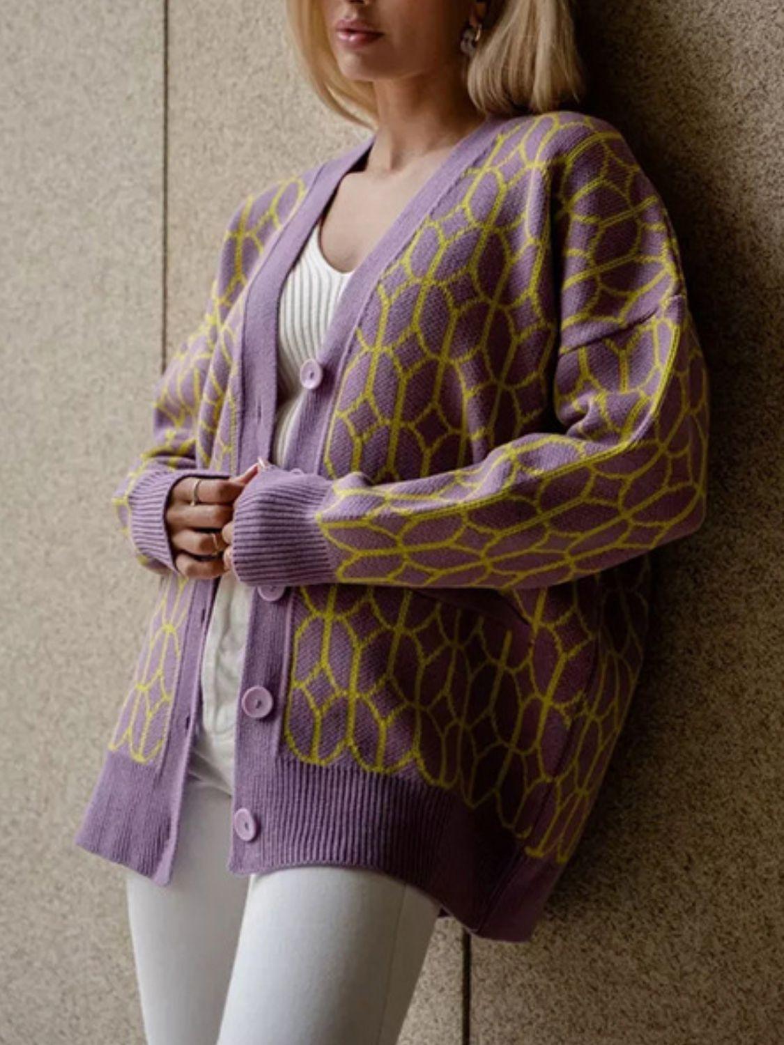 Button Up Long Sleeve Cardigan Carauana Store