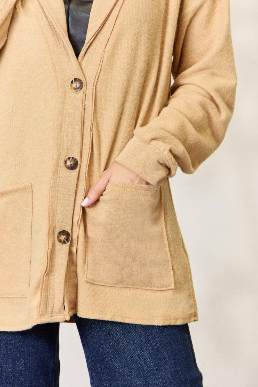 Heimish Full Size Button Up Long Sleeve Cardigan Carauana Store