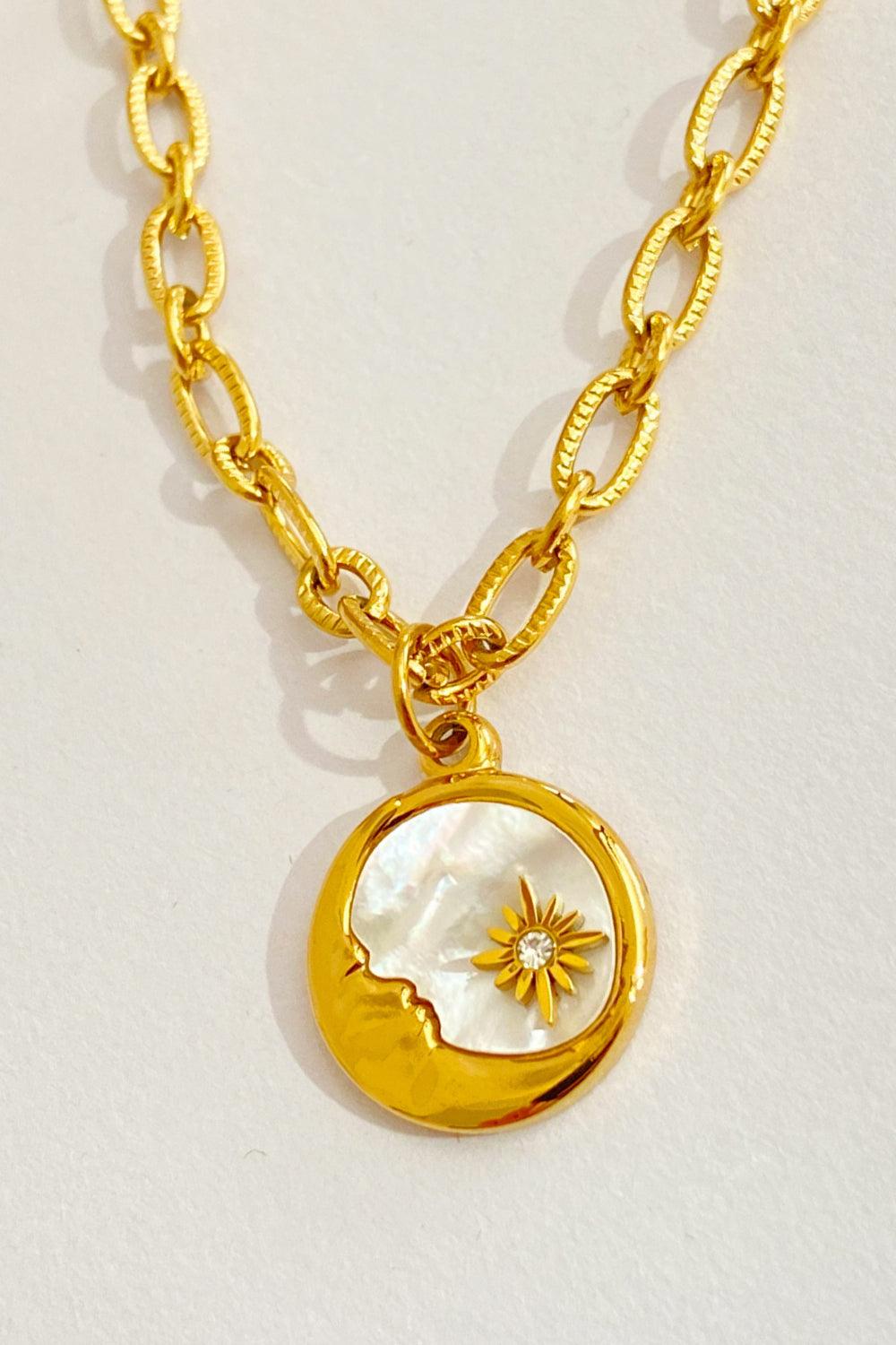 Round Pendant Stainless Steel Necklace Carauana Store