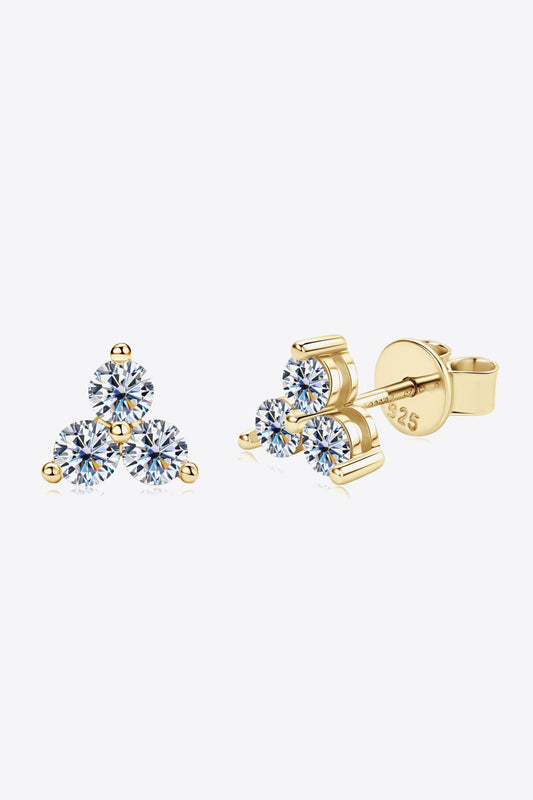 Moissanite 925 Sterling Silver Stud Earrings Carauana Store