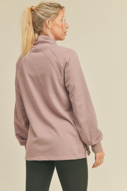 Kimberly C Drawstring Side Zip Sweatshirt Carauana Store