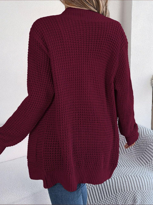 Open Front Long Sleeve Cardigan with Pockets Carauana Store