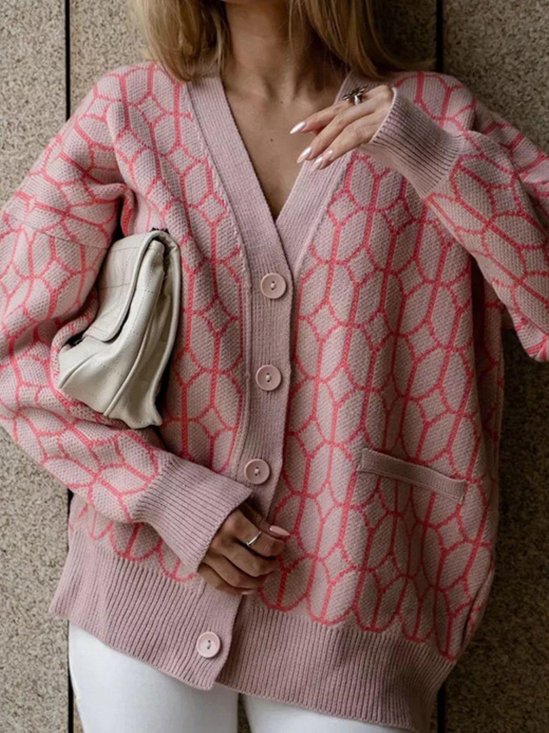 Button Up Long Sleeve Cardigan Carauana Store