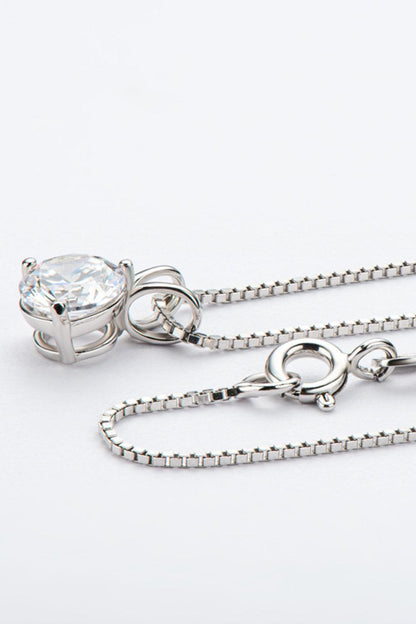 Adored Show Off 1 Carat Moissanite Pendant Necklace Carauana Store