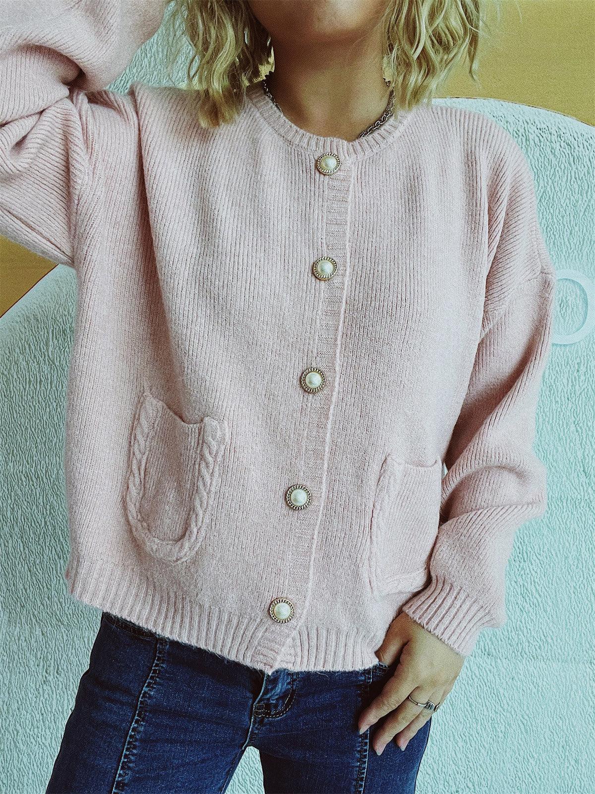 Button Up Long Sleeve Cardigan Carauana Store