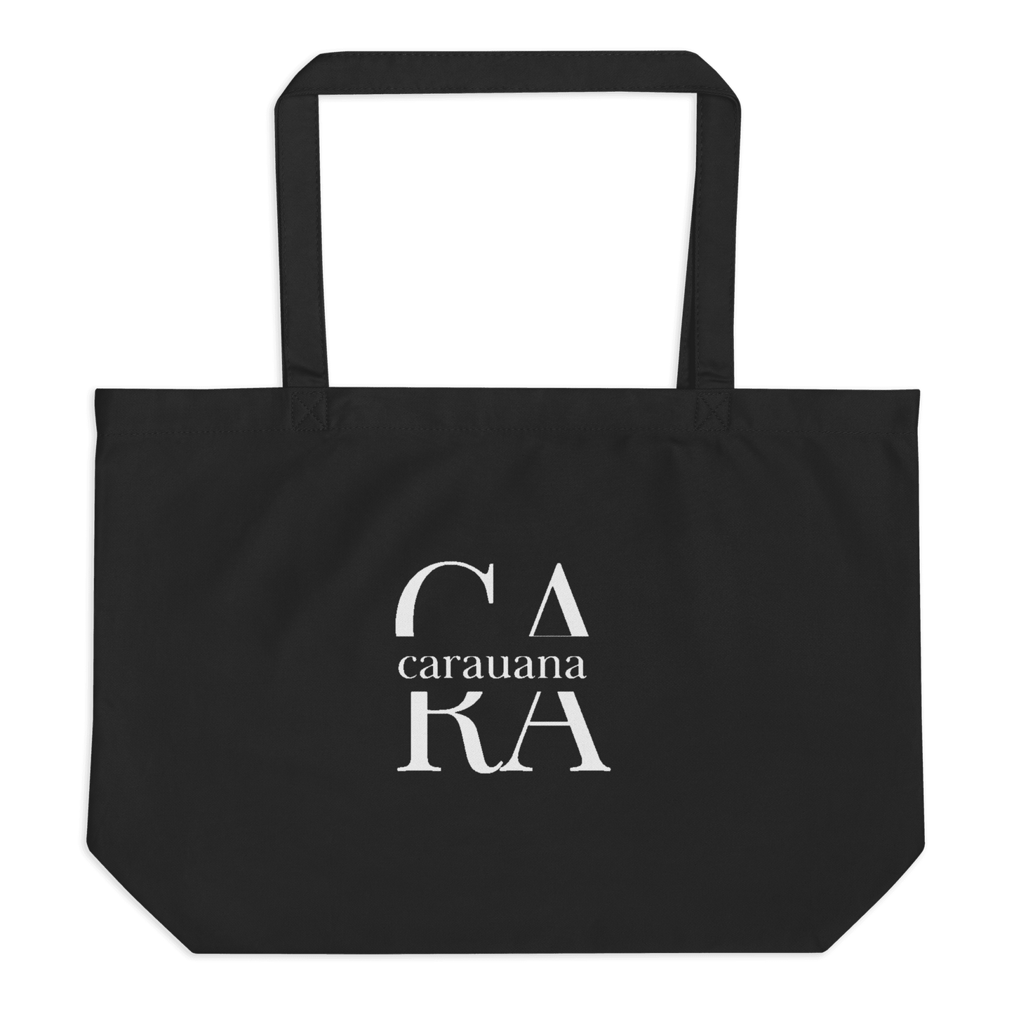 CARAUANA Large organic tote bag Black